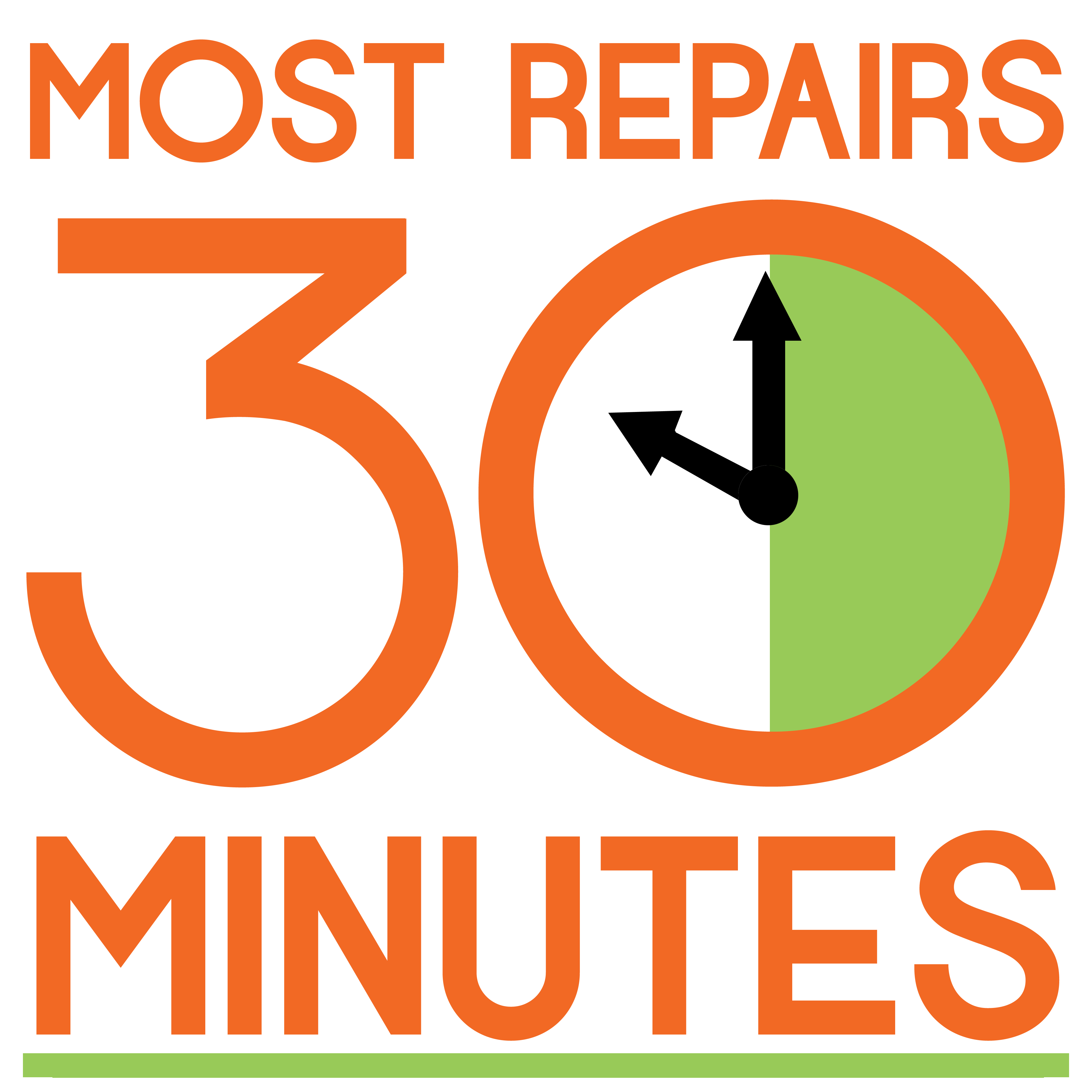 Most repairs under 30 minutes